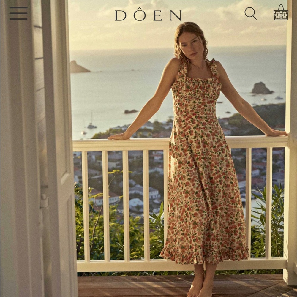Doen Roma Dress in Lydden Garden size XXS; NEW WITH TAGS